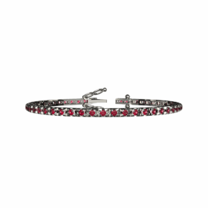 Bracciale tennis Piramide in Oro Bianco 18 kt con Rubini 1,00ct