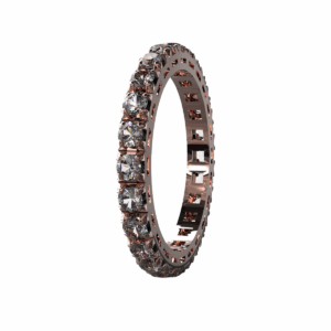 Anello Eternity Piramide in Oro Rosa 18 kt con Diamanti 0,30ct