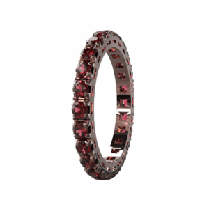 Anello Eternity Piramide in Oro Rosa 18 kt con Rubini 0,30ct